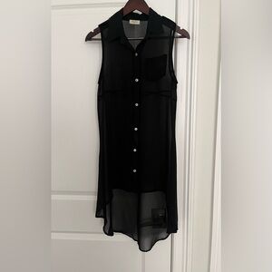 Fio Fio USA women’s collor top blouse size S/M black